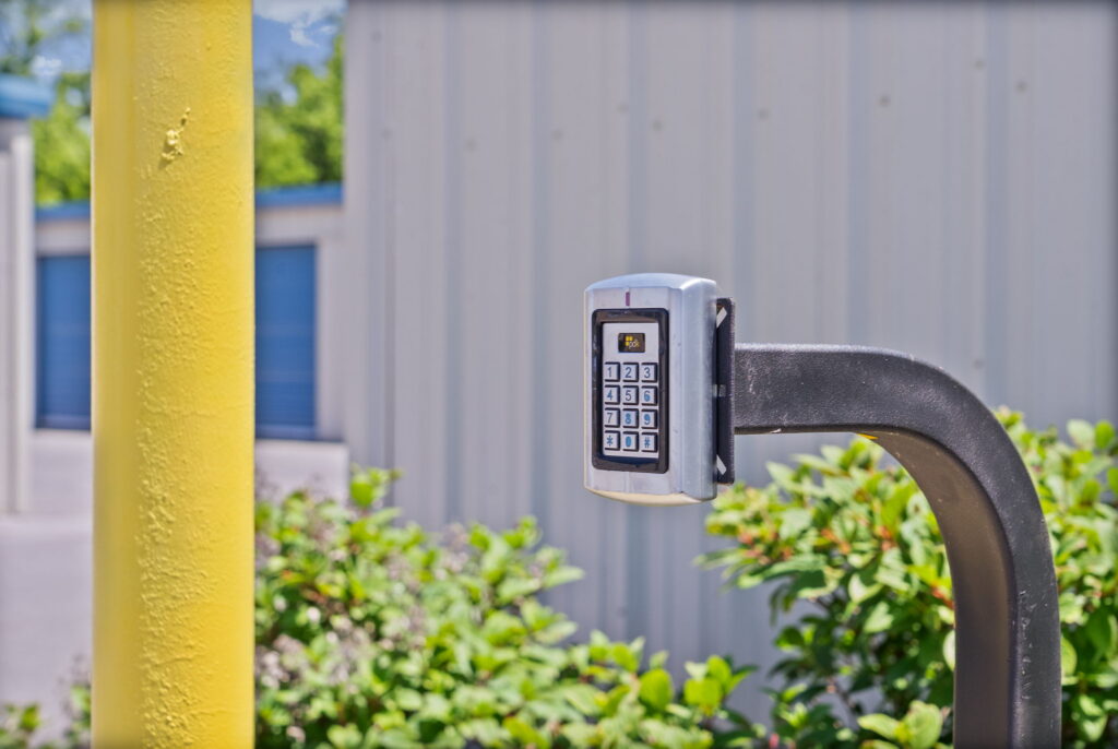 Secure keypad gate access at Riverbend Self Storage in Hopkinsville, Kentucky