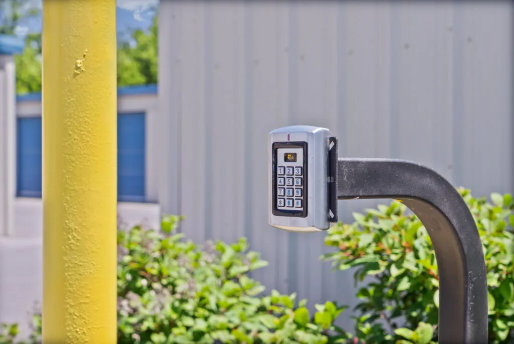 Secure keypad gate access at Riverbend Self Storage in Hopkinsville Kentucky